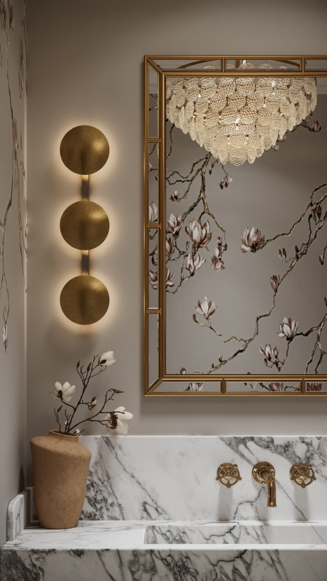 Floramaré, California- Flower of the sea theme bathroom